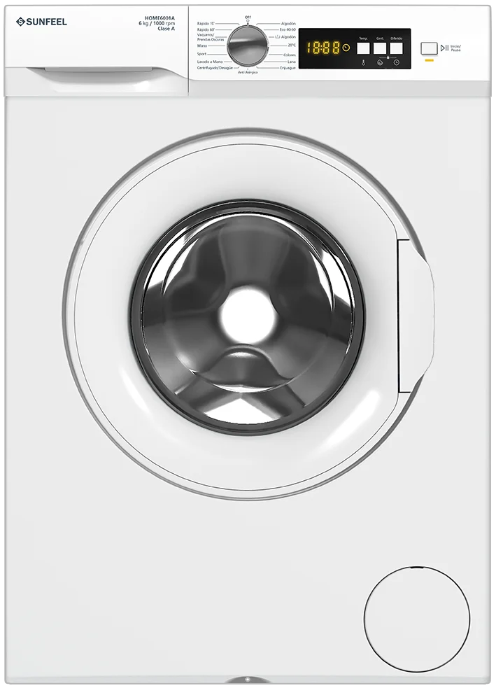 Lavadora Sunfeel HOME6001A Menu